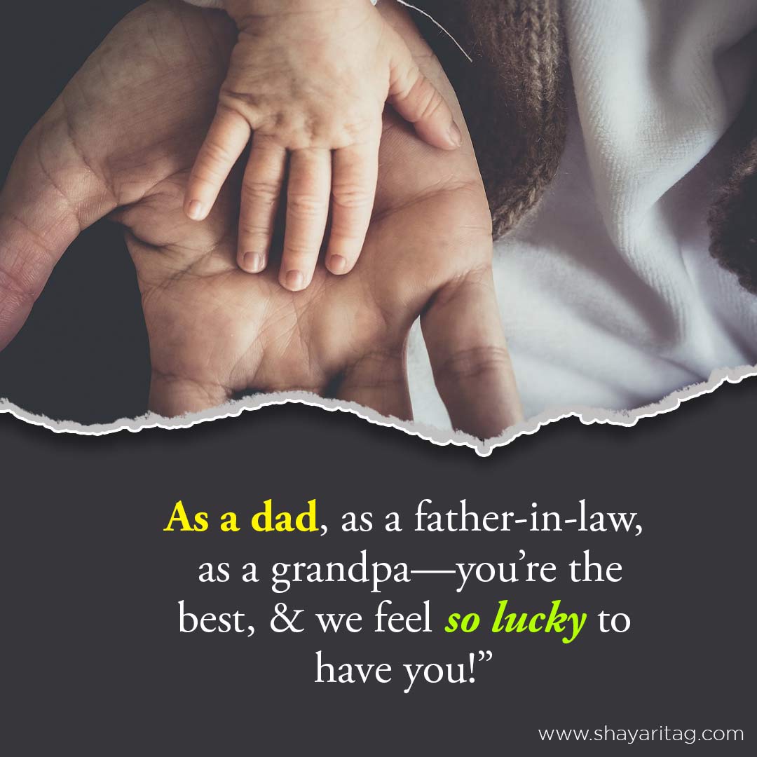 As a dad, as a father-in-law-Father's day quotes in English with image
