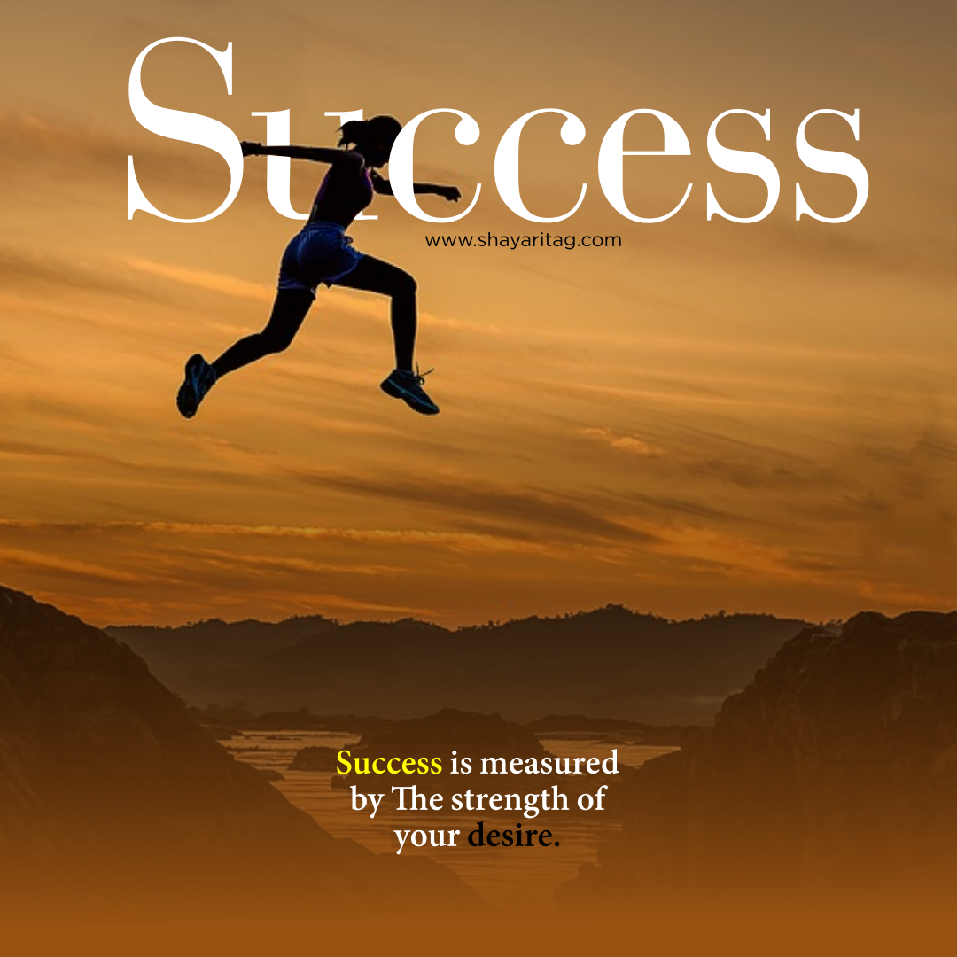 Success is measured by | Motivation Quotes in English with image