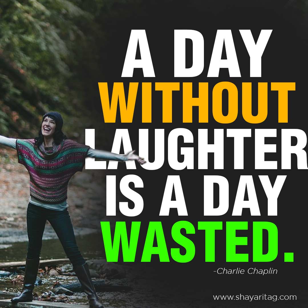 A day without laughter Motivation Quotes in English with image