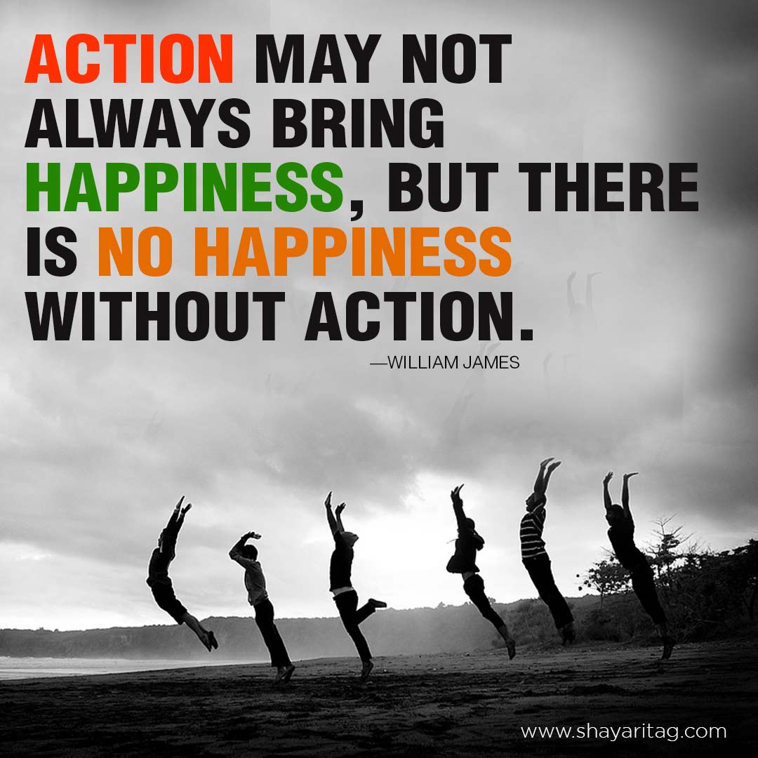 Action may not always bring happiness | Happiness Quotes in English with Image
