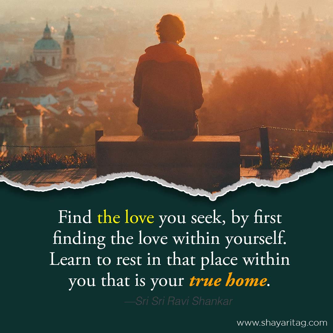 Find the love you seek- about self love quotes in English with image
