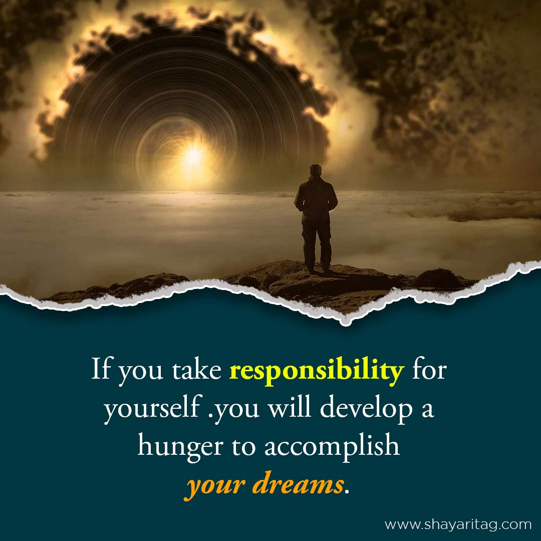 If you take responsibility for yourself -Best Motivational Quotes & thoughts for successful life with image