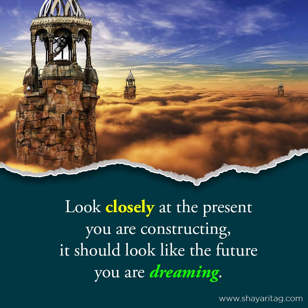 Look closely at the present-Best Motivational Quotes & thoughts for successful life with image