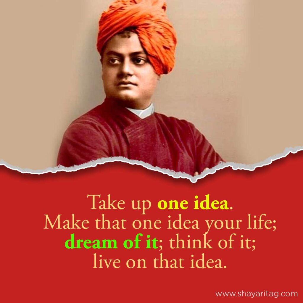 Take up one idea-Swami Vivekananda Quotes & thoughts in English with images