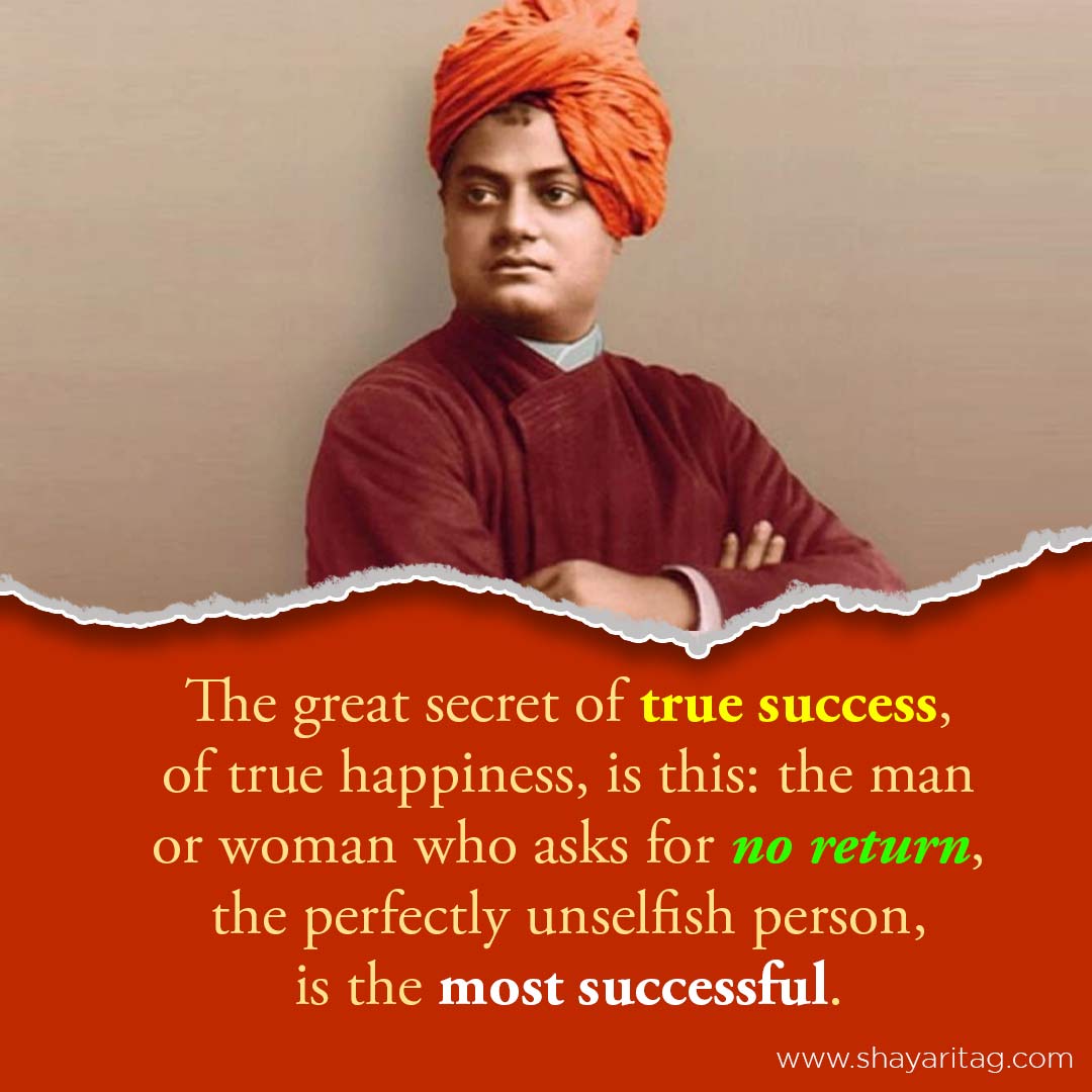 The great secret of true success-Swami Vivekananda Quotes & thoughts in English with images