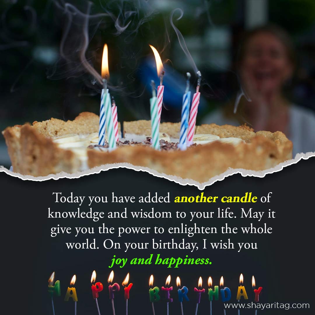 Today you have added another candle-Best Happy birthday wishes & quotes for messages with image