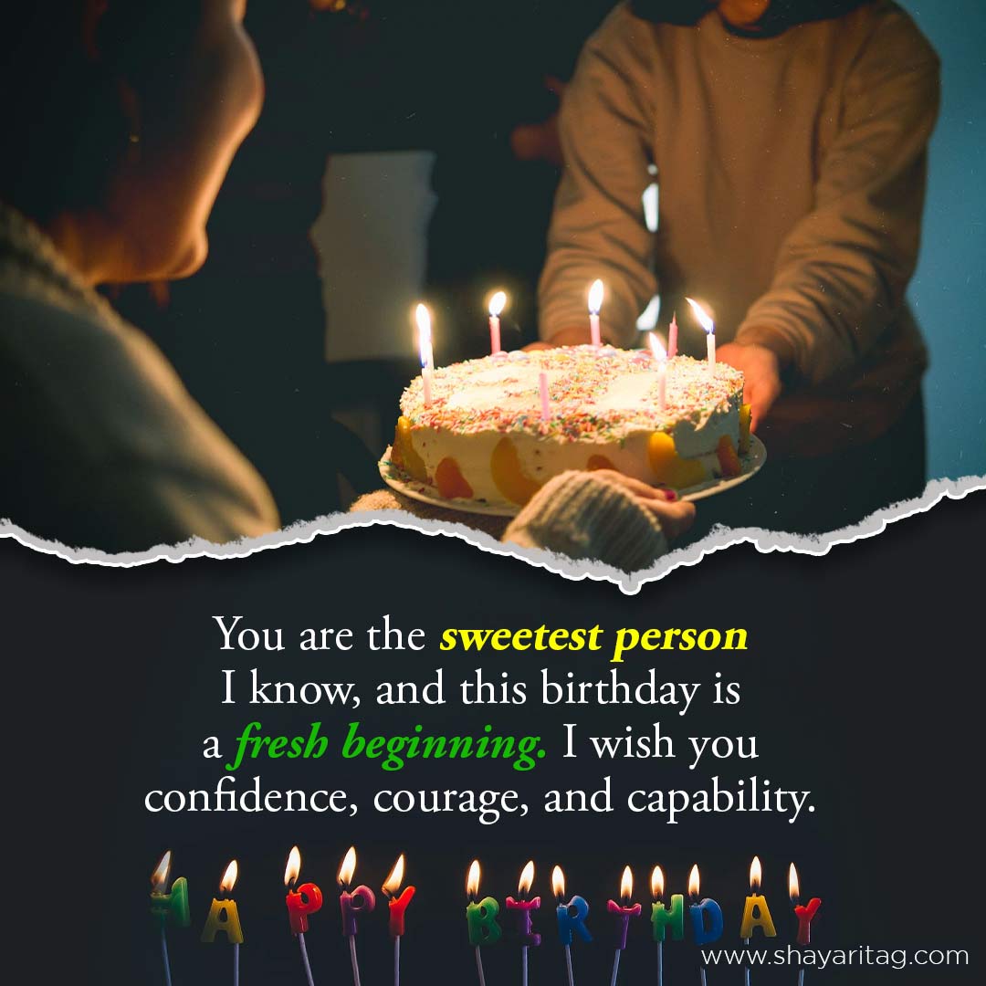 You are the sweetest person-Best Happy birthday wishes & quotes for messages with image