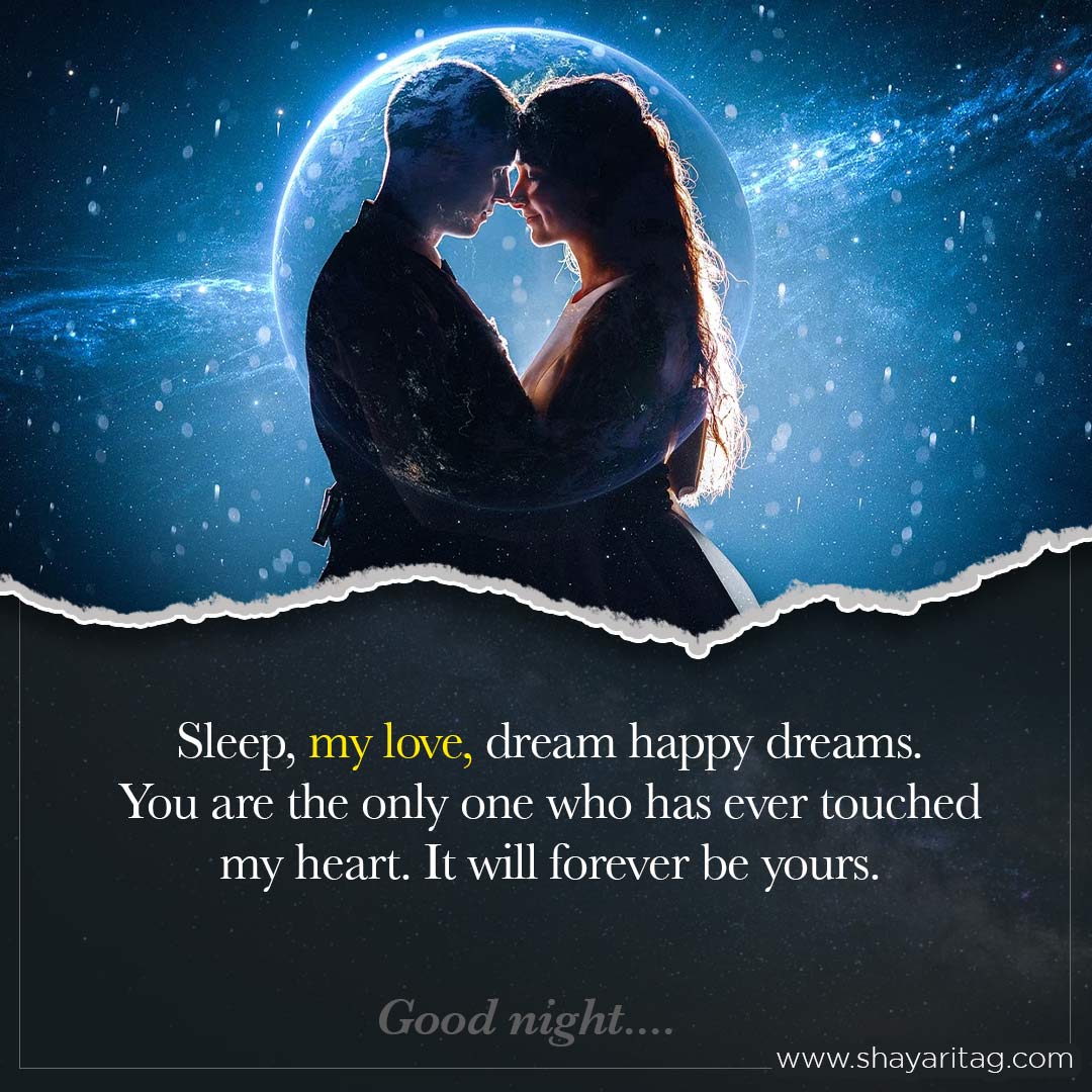 Sleep my love dream happy dreams-Special Good night quotes in English with image