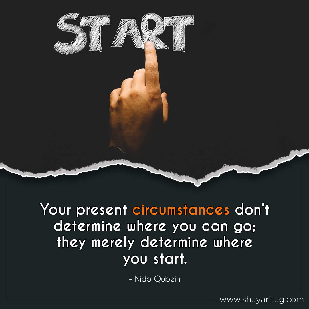 Your present circumstances don’t determine-Best Monday motivation Quotes for business with image
