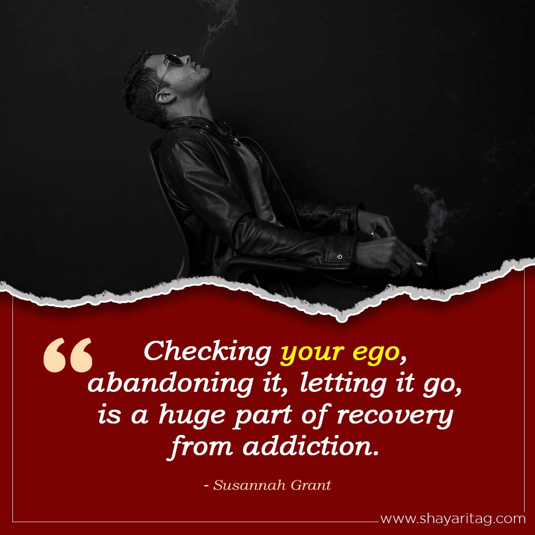 Checking your ego abandoning it-Best Quit Smoking Cigarette quotes in English with image