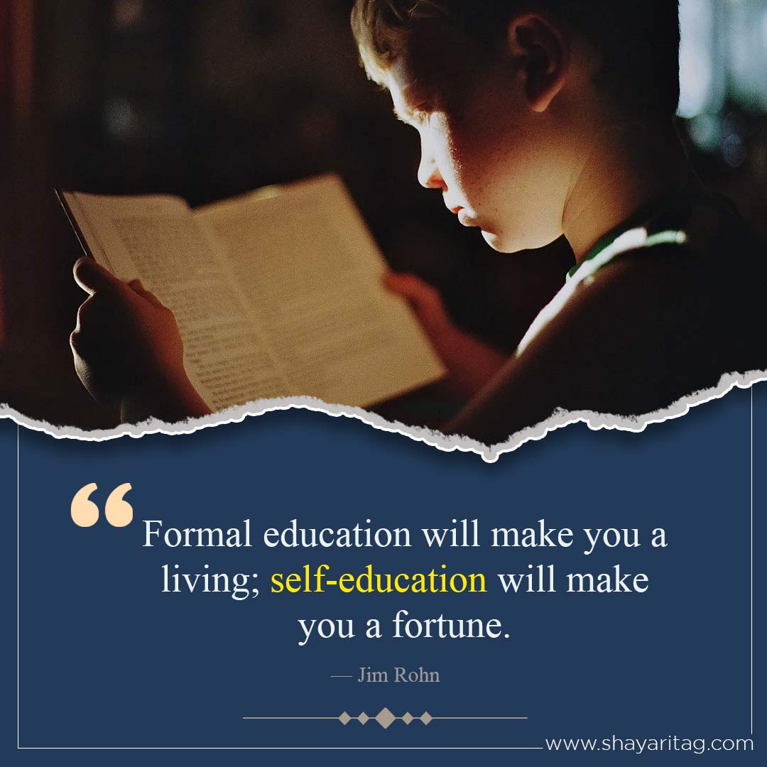 Formal education will make you a living-Best Suvichar in English short line for Student