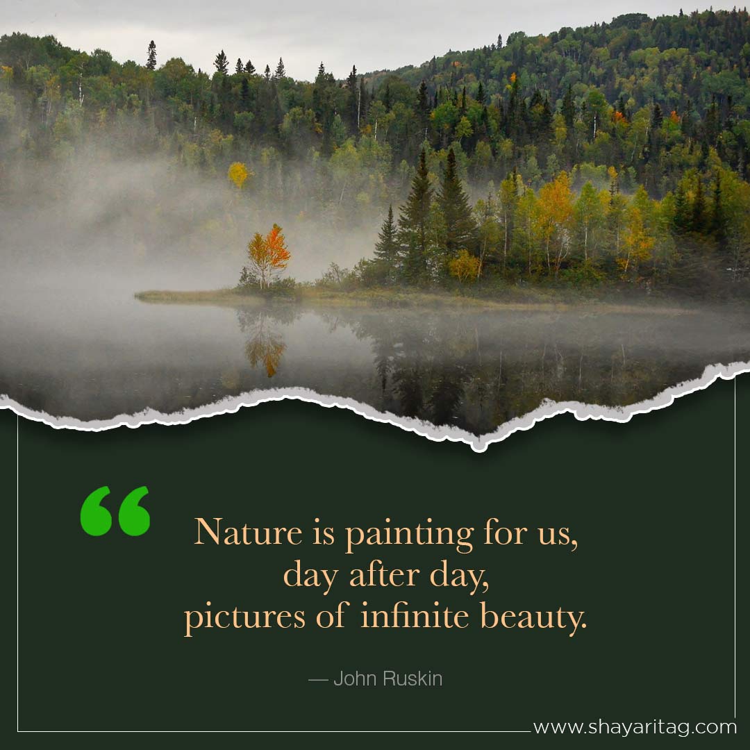 Nature is painting for us-Inspirational world environment day Quotes with poster