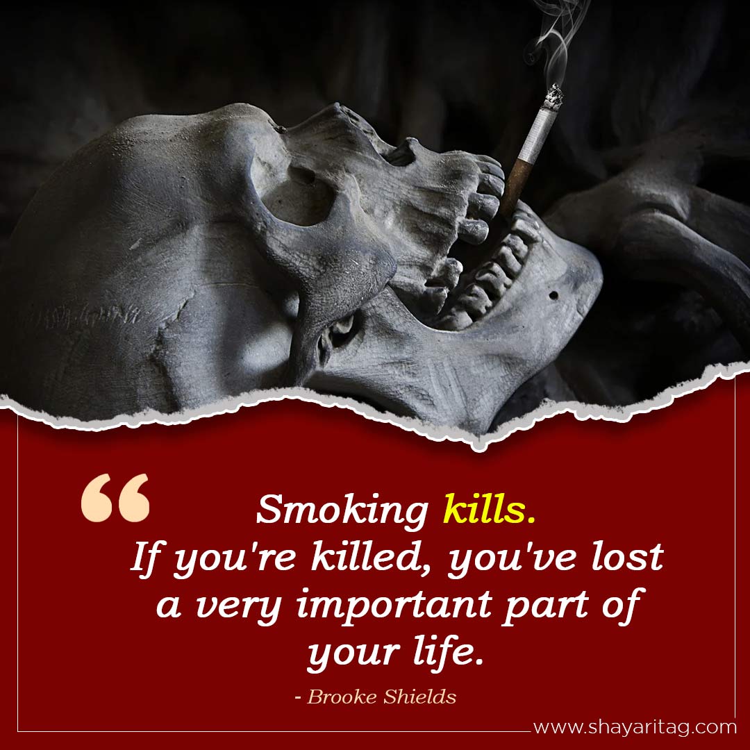 Smoking kills If you're killed-Best Quit Smoking Cigarette quotes in English with image