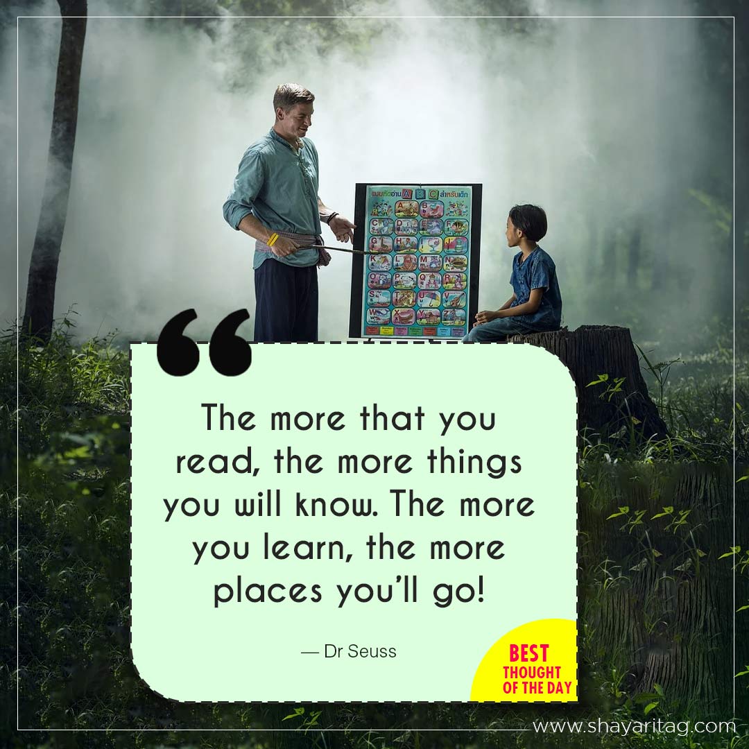 The more that you read-Best Thought of the day in English with image