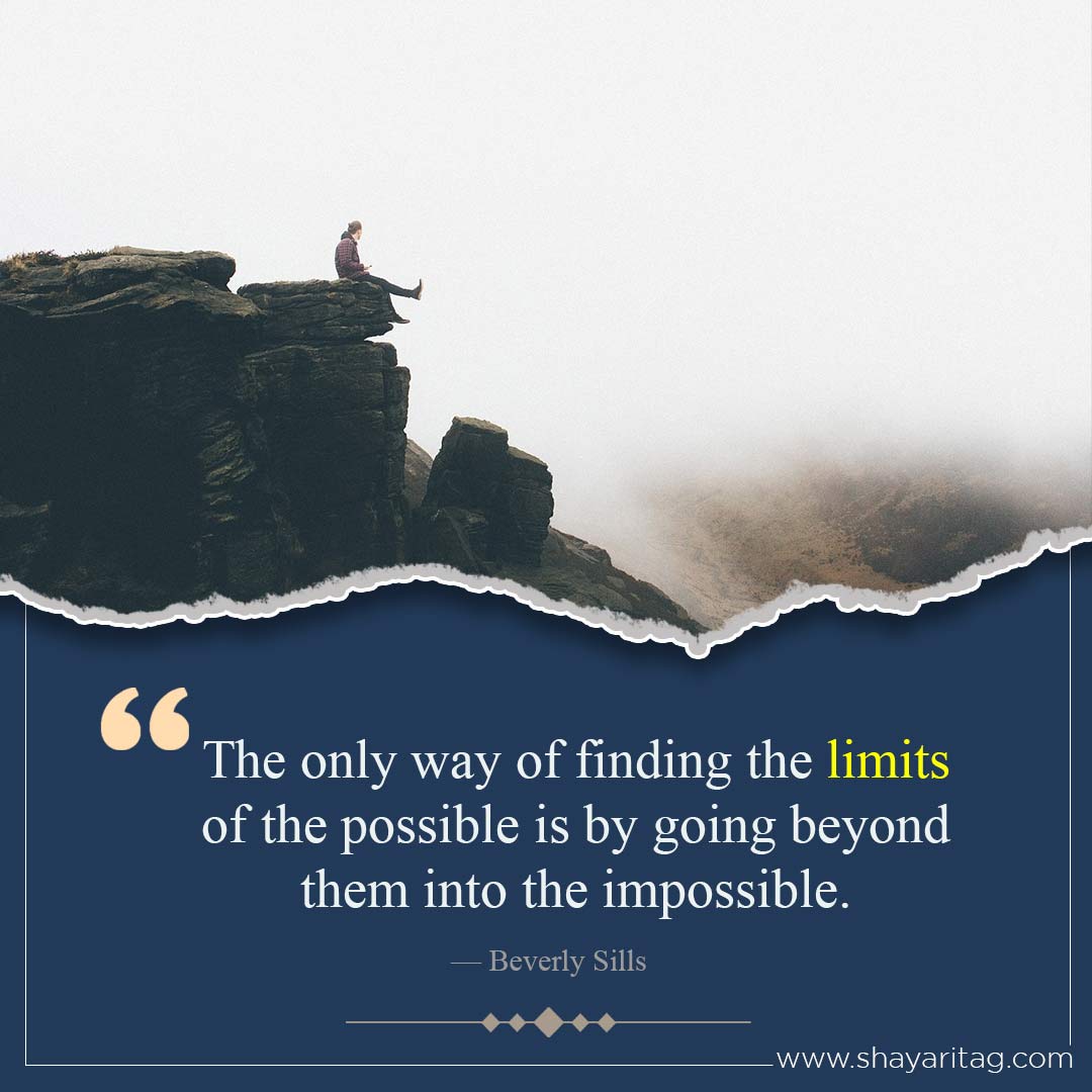 The only way of finding the limits-Best Suvichar in English short line for Student