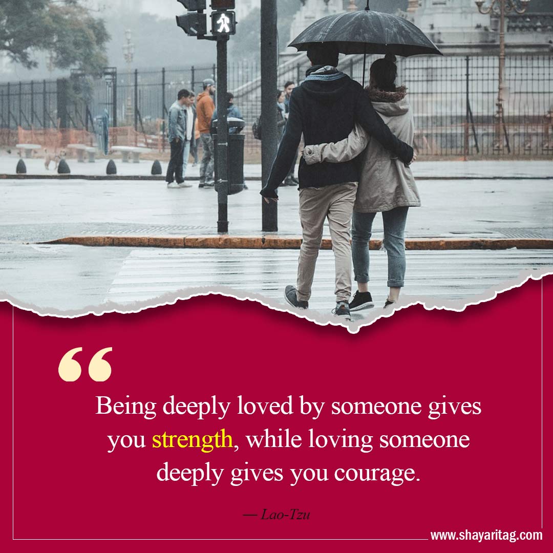 Being deeply loved by someone-Best Love relationship Quotes status Couple quotes with image