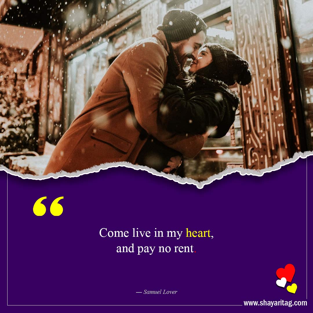 Come live in my heart-Best love quotes for girlfriend (Her) in English with image