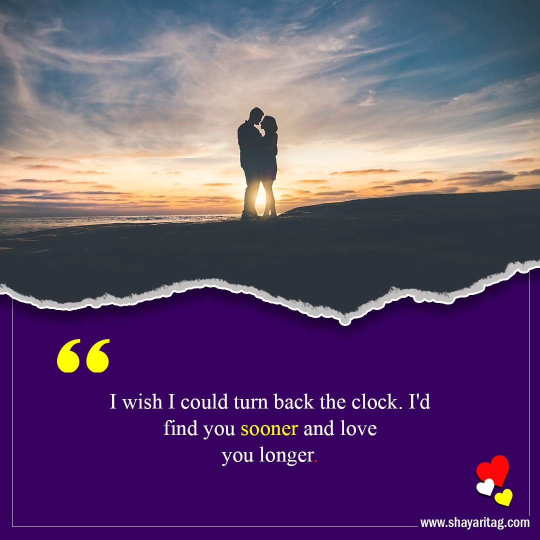 I wish I could turn back the clock-Best love quotes for girlfriend (Her) in English with image