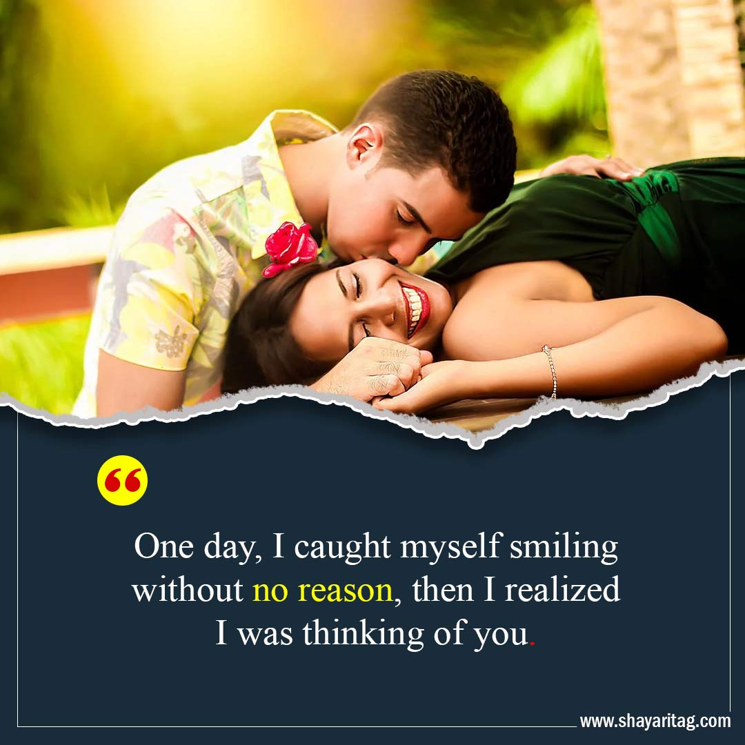 One day I caught myself smiling-Best Husband Wife Quotes love in English with image