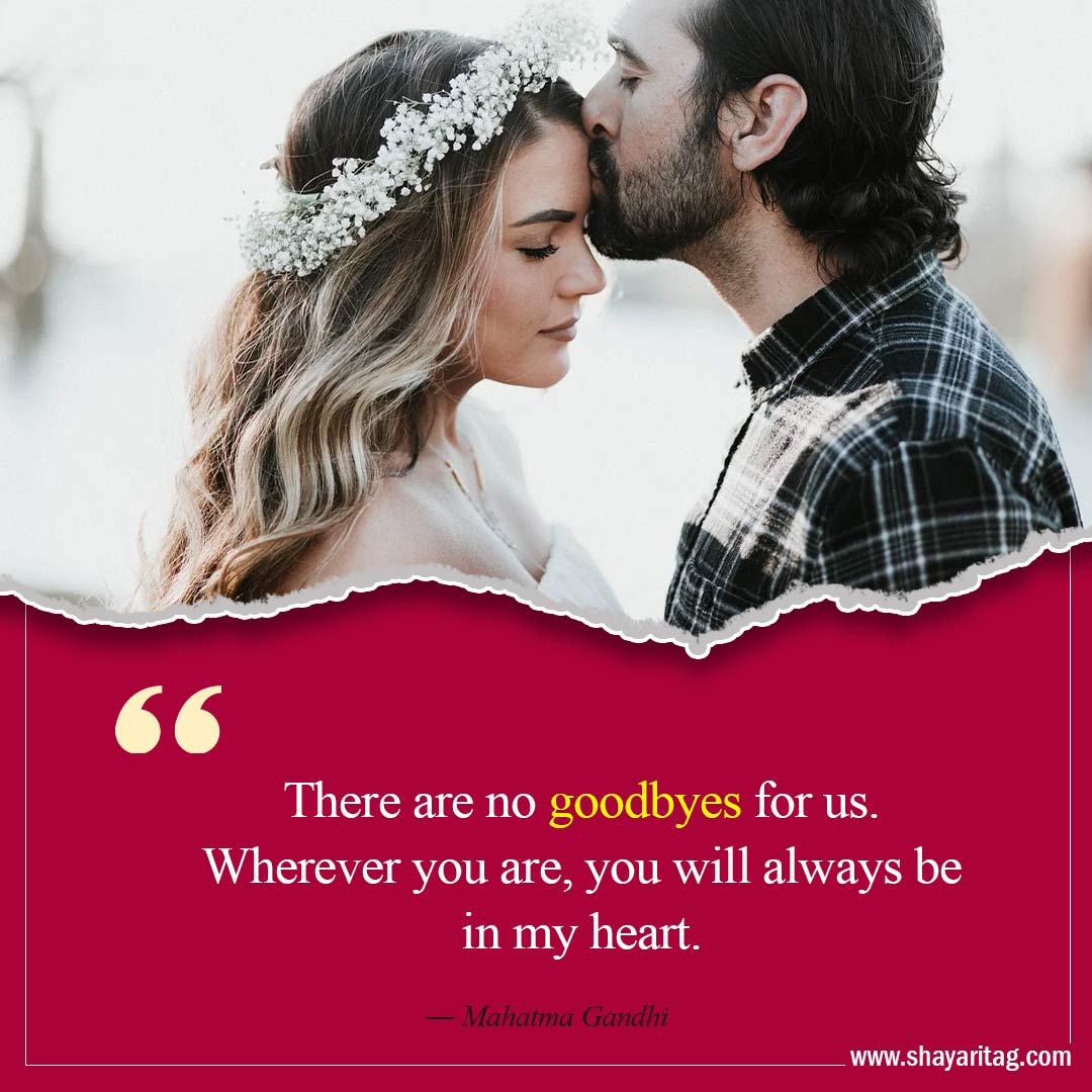 There are no goodbyes for us-Best Love relationship Quotes status Couple quotes with image