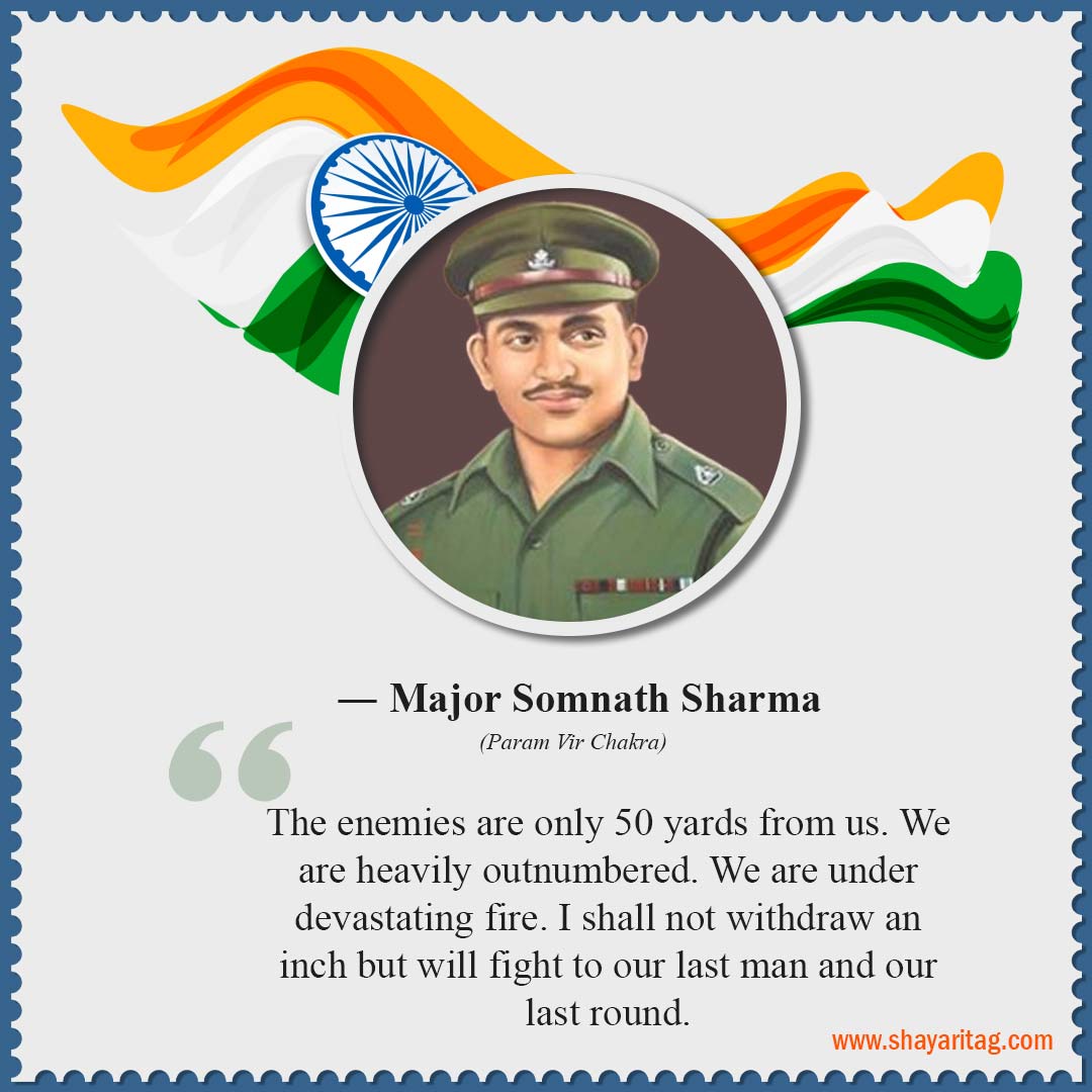 The enemies are only 50 yards from us-Best Indian Army quotes and thought in english with image