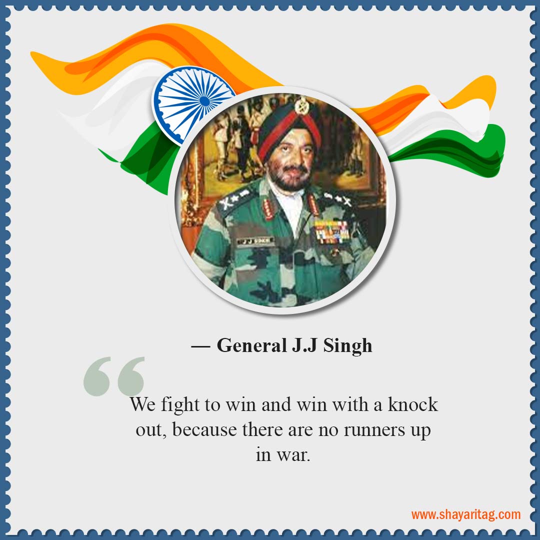 We fight to win and win with a knock out-Best Indian Army quotes and thought in english with image