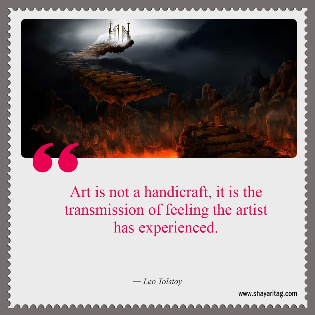 Art is not a handicraft-Best Quotes about art What is art Quotes in art with image