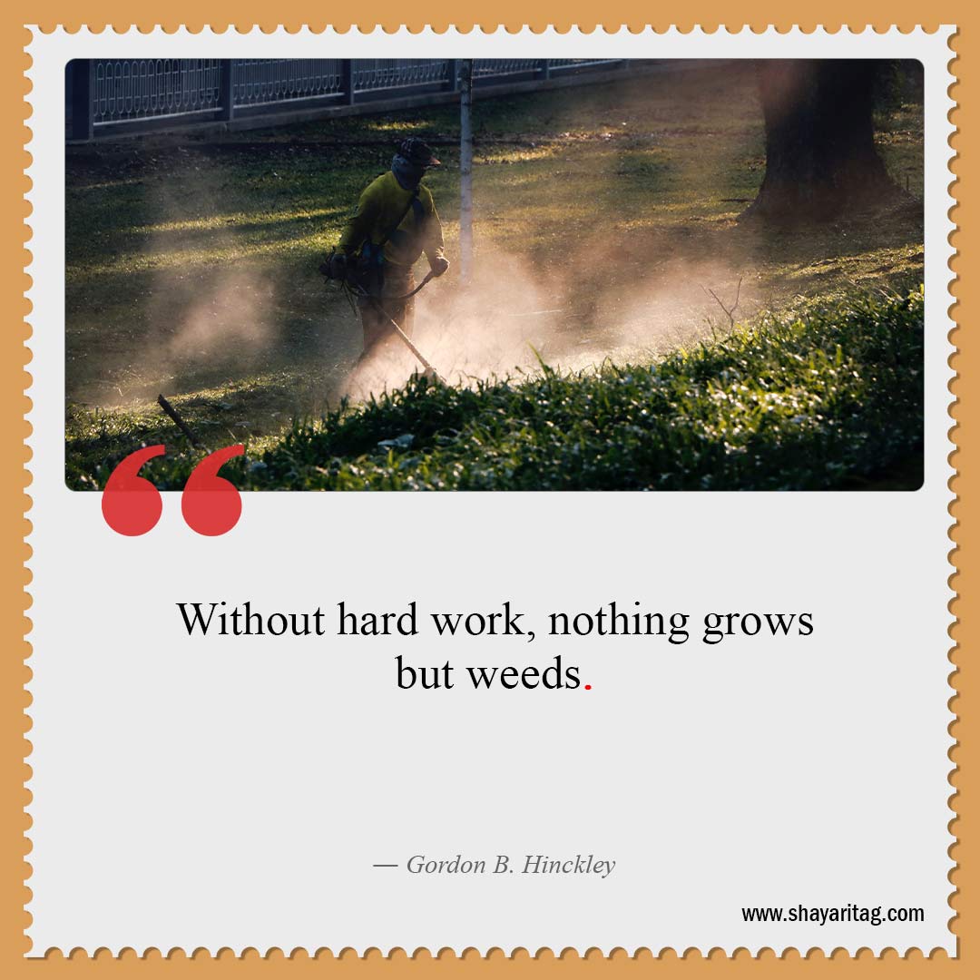 Without hard work nothing grows-Best Hard work quotes for Success with image