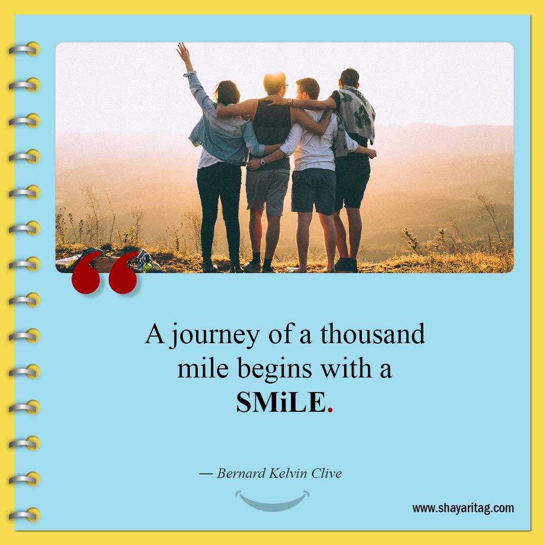 A journey of a thousand mile begins with a SMiLE-Quotes about smiling Beautiful Smile Quotes