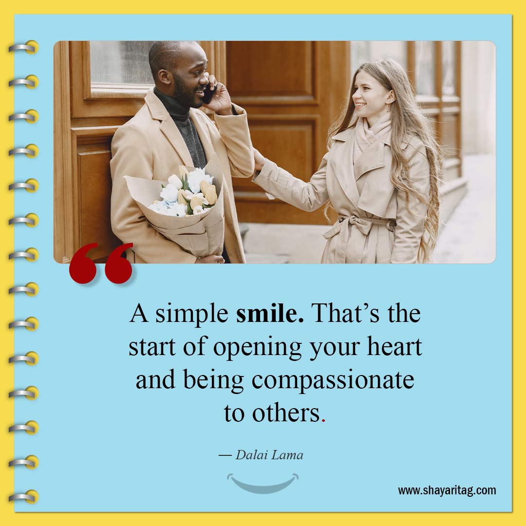 A simple smile That’s the start-Quotes about smiling best On Smile Quotes