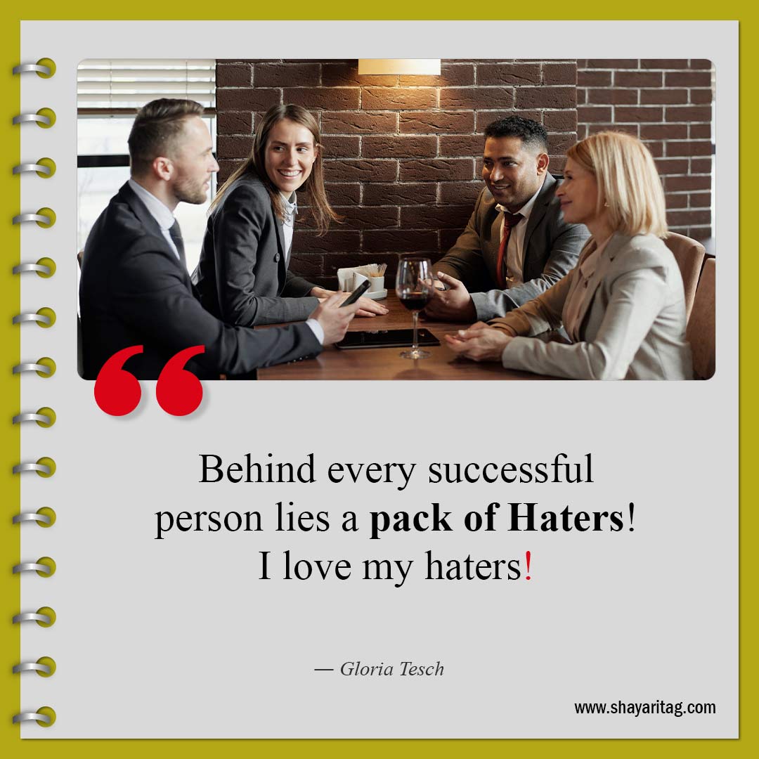 Behind every successful person-Quotes about haters Best quotes to haters with image