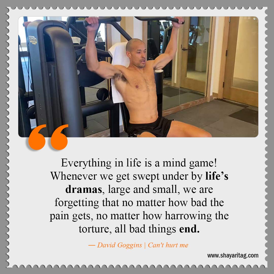 Everything in life is a mind game-Best David Goggins Quotes Can't hurt me book Quotes with image