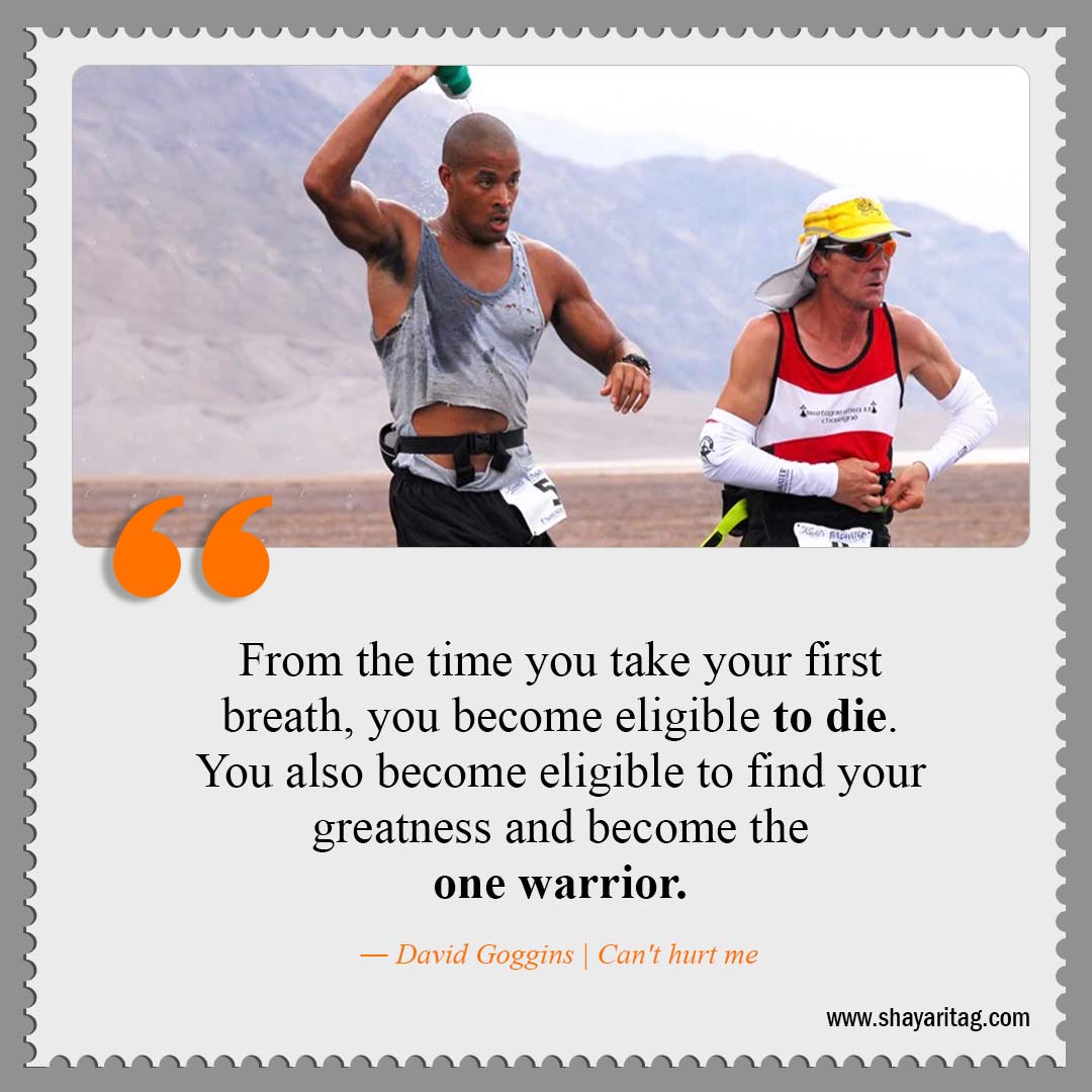 From the time you take your first breath-Best David Goggins Quotes Can't hurt me book Quotes with image