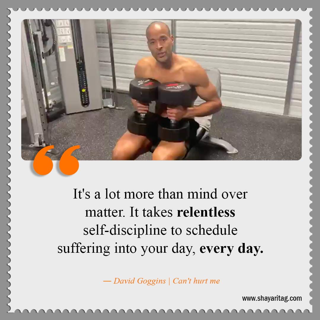 It's a lot more than mind over matter-Best David Goggins Quotes Can't hurt me book Quotes with image