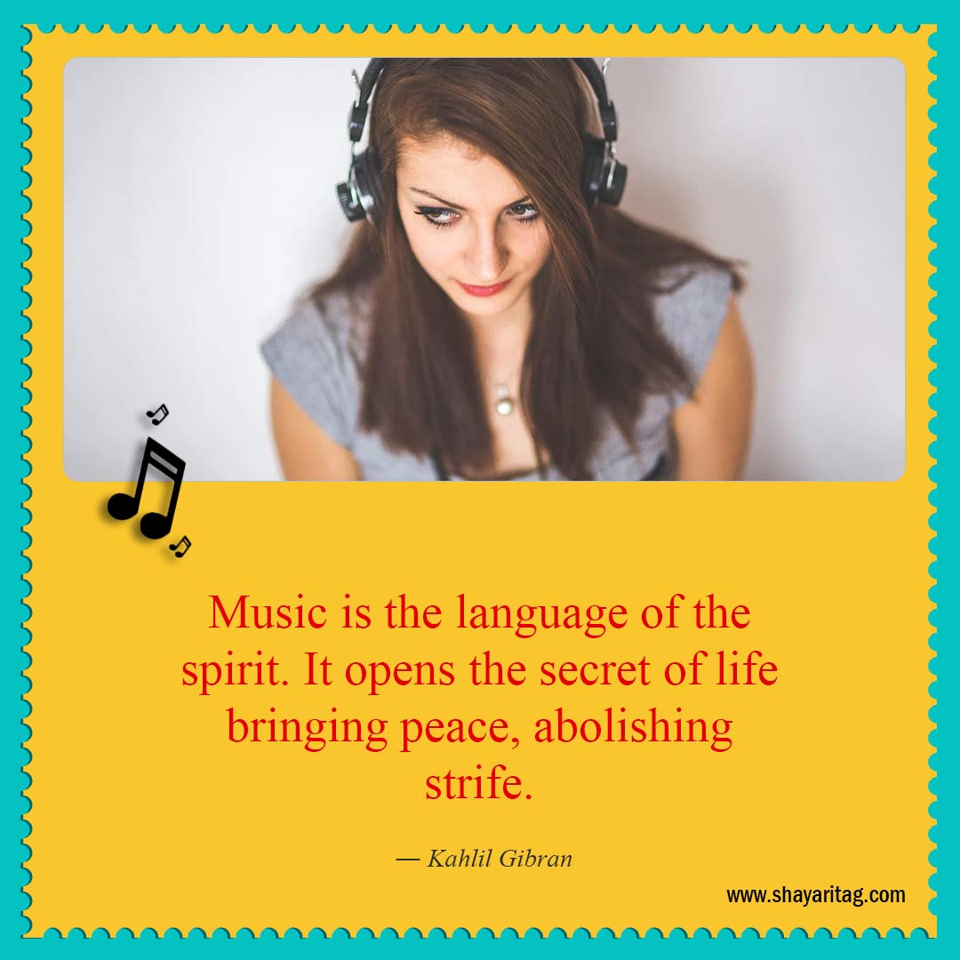Music is the language of the spirit-Short Quotes about Music Best Music is life Quotes
