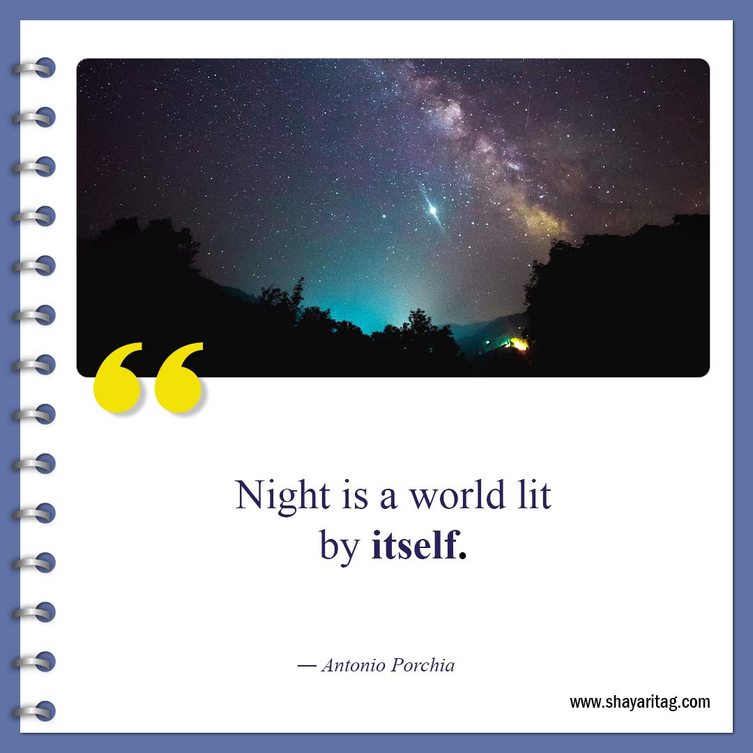 Night is a world lit by itself-Inspirational Good night quotes Best Gudnyt quote