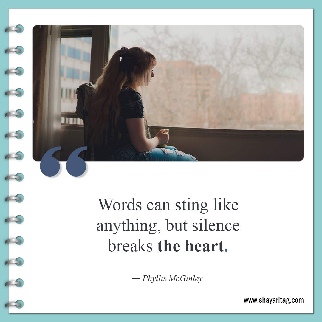 Words can sting like anything-Quotes about silence Best be silent quotes