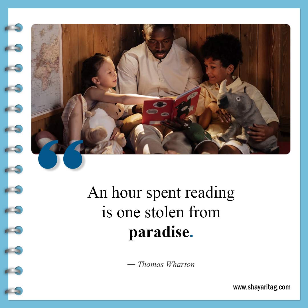 An hour spent reading is one stolen-Quotes about Reading Books Best inspirational quotes on books