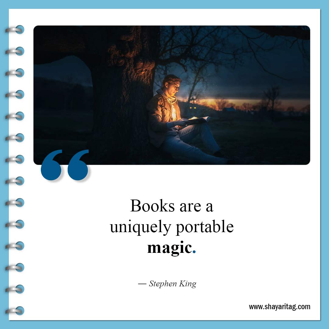 Books are a uniquely portable magic-Quotes about Reading Books Best inspirational quotes on books
