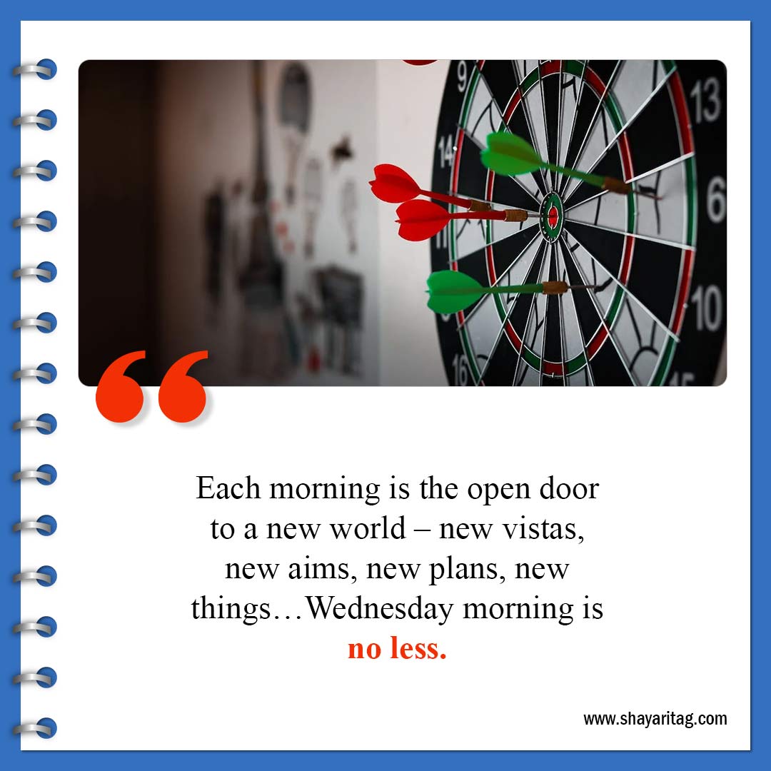 Each morning is the open door to a new world-Best Wednesday motivational quotes for business work