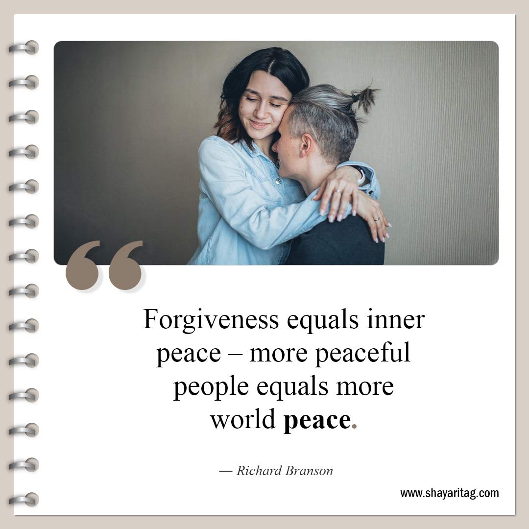 Forgiveness equals inner peace-Quotes about peace Short inner peacefulness quotes