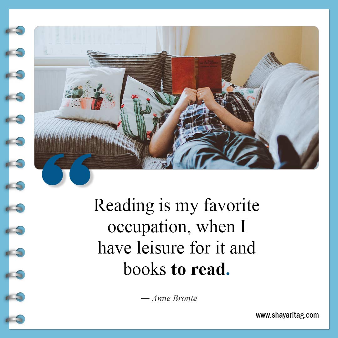 Reading is my favorite occupation-Quotes about Reading Books Best inspirational quotes on books