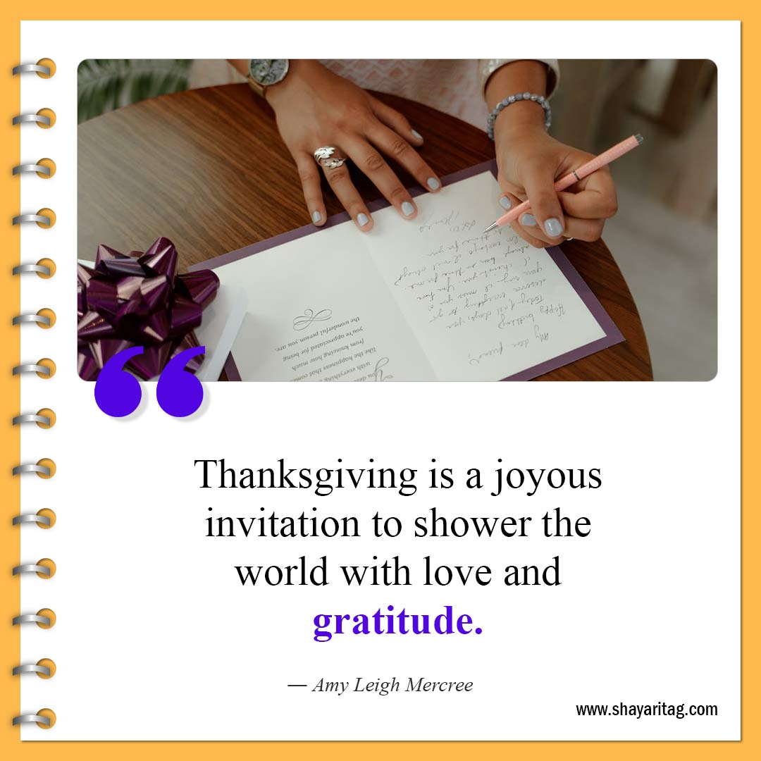Thanksgiving is a joyous invitation-Famous Thanksgiving Quotes Best thankful family quote