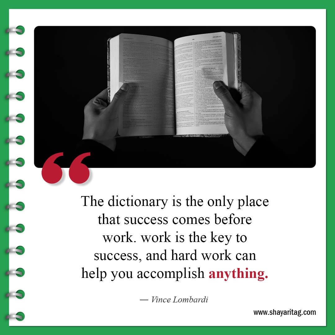 The dictionary is the only place-Quotes to motivate studying Best Inspirational study Quotes