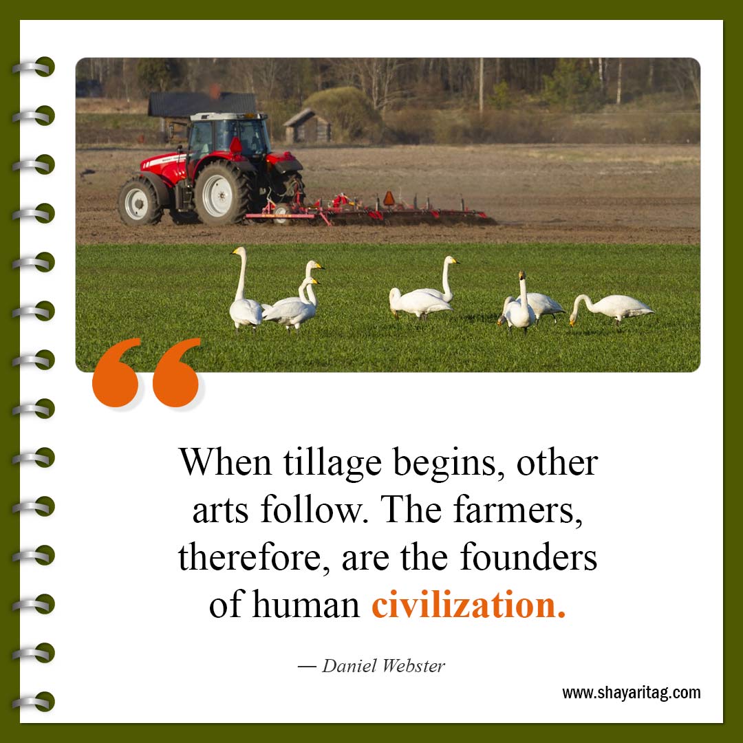 When tillage begins other arts follow-Famous farming Farmers Quotes with image online