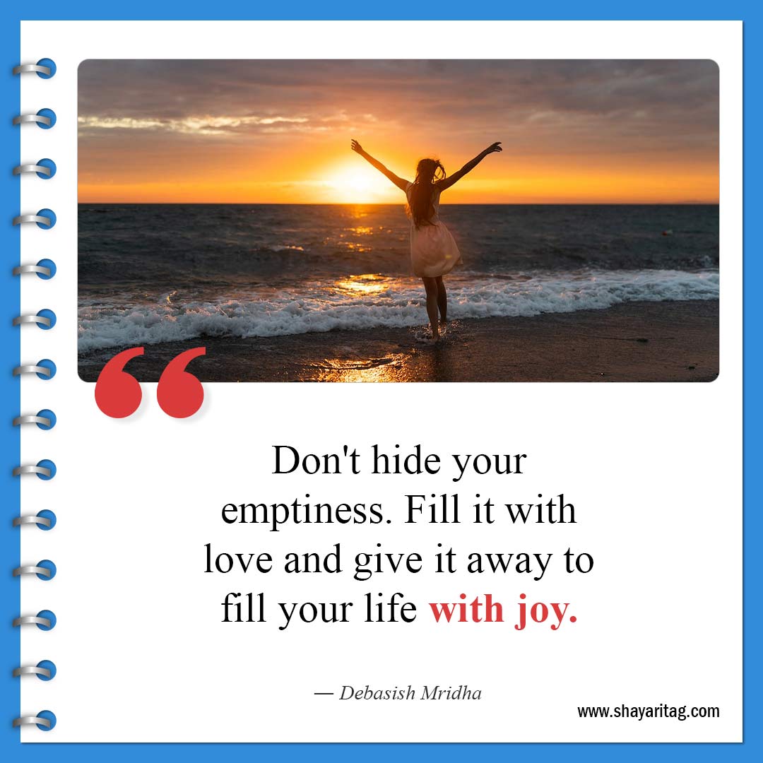 Don't hide your emptiness-Best Feeling Empty Quotes with image Emptiness Quotes