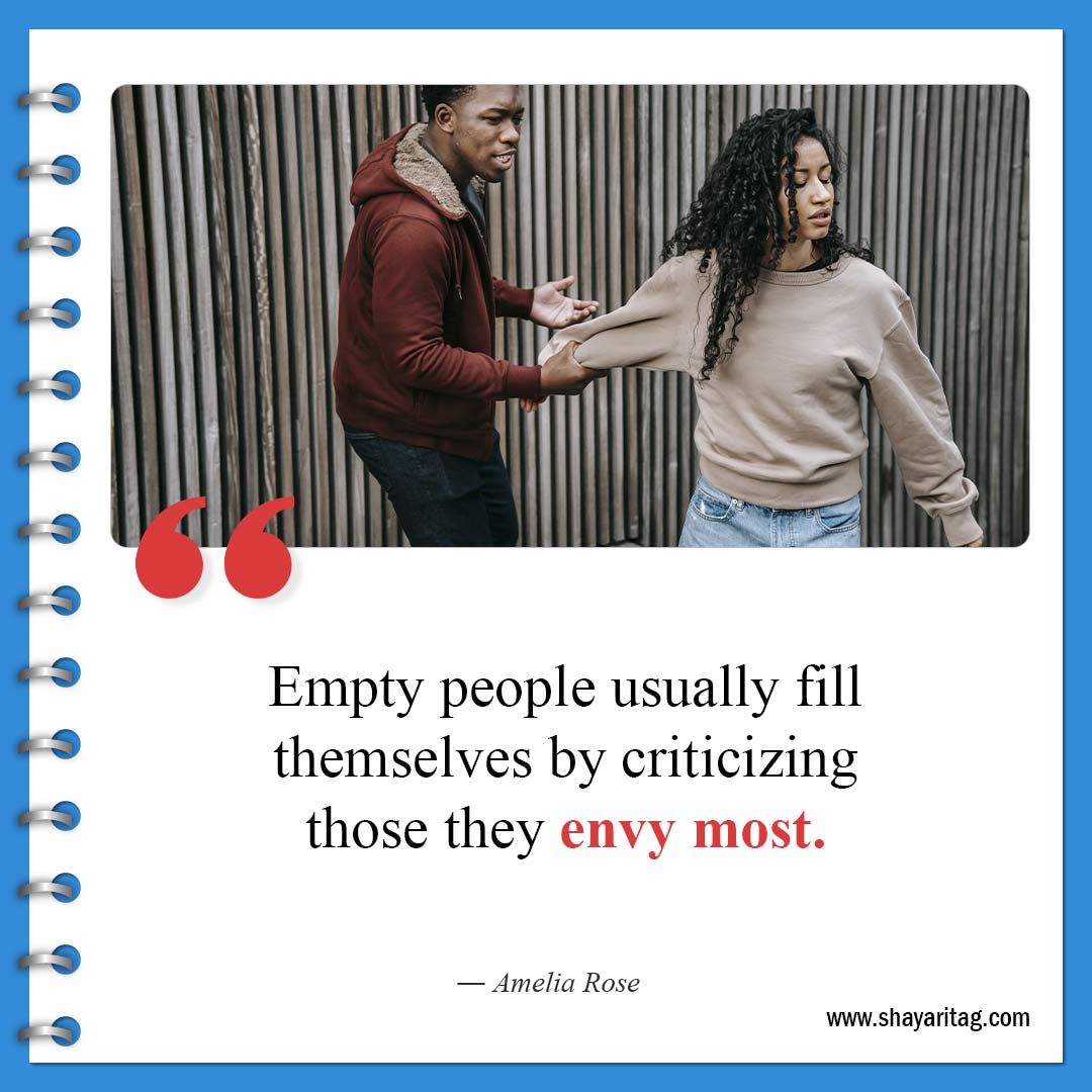 Empty people usually fill themselves-Best Feeling Empty Quotes with image Emptiness Quotes