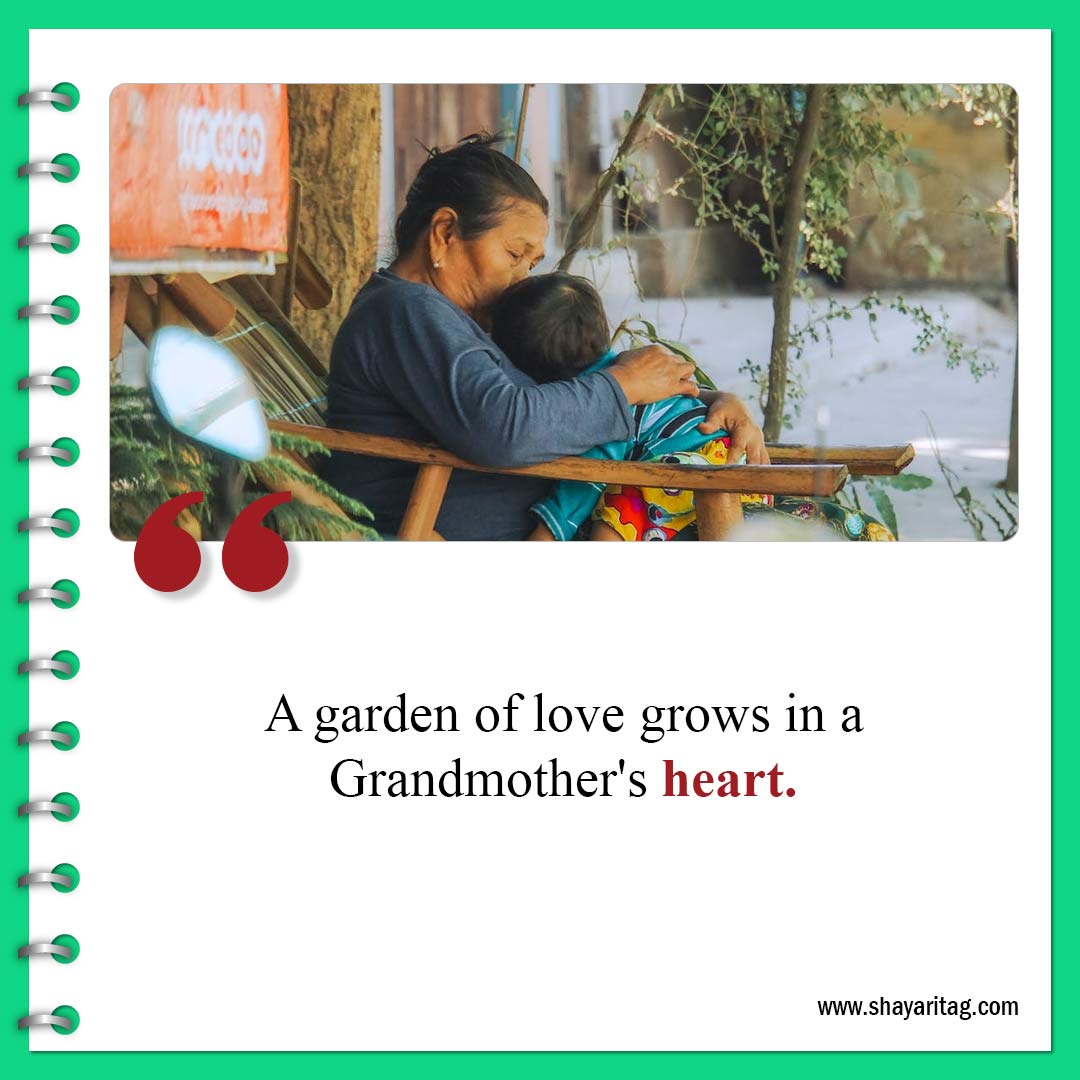 A garden of love grows-Best Quotes about Grandma and Grandmother love saying