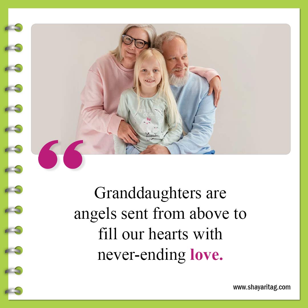 Granddaughters are angels sent from above-Best Granddaughters Quotes And Sayings