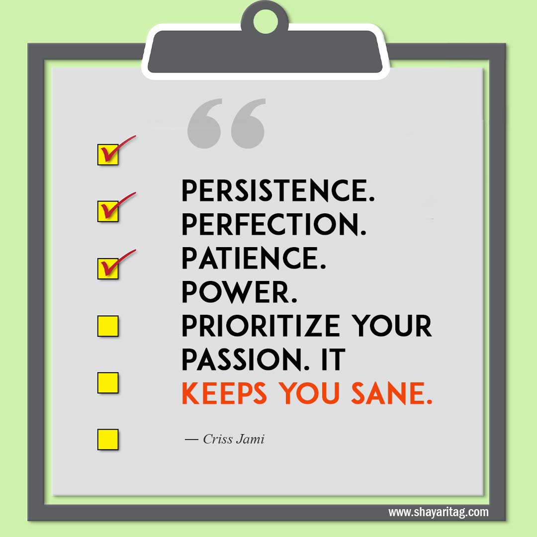 Persistence Perfection Patience-Quotes about Priorities Making yourself a priority quotes
